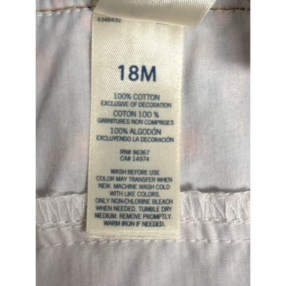 Oshkosh Bgosh Girls Denim Vestbak Dress Lot Of 2 Floral & Eyelet Ruffle Skirts S - Picture 8 of 15